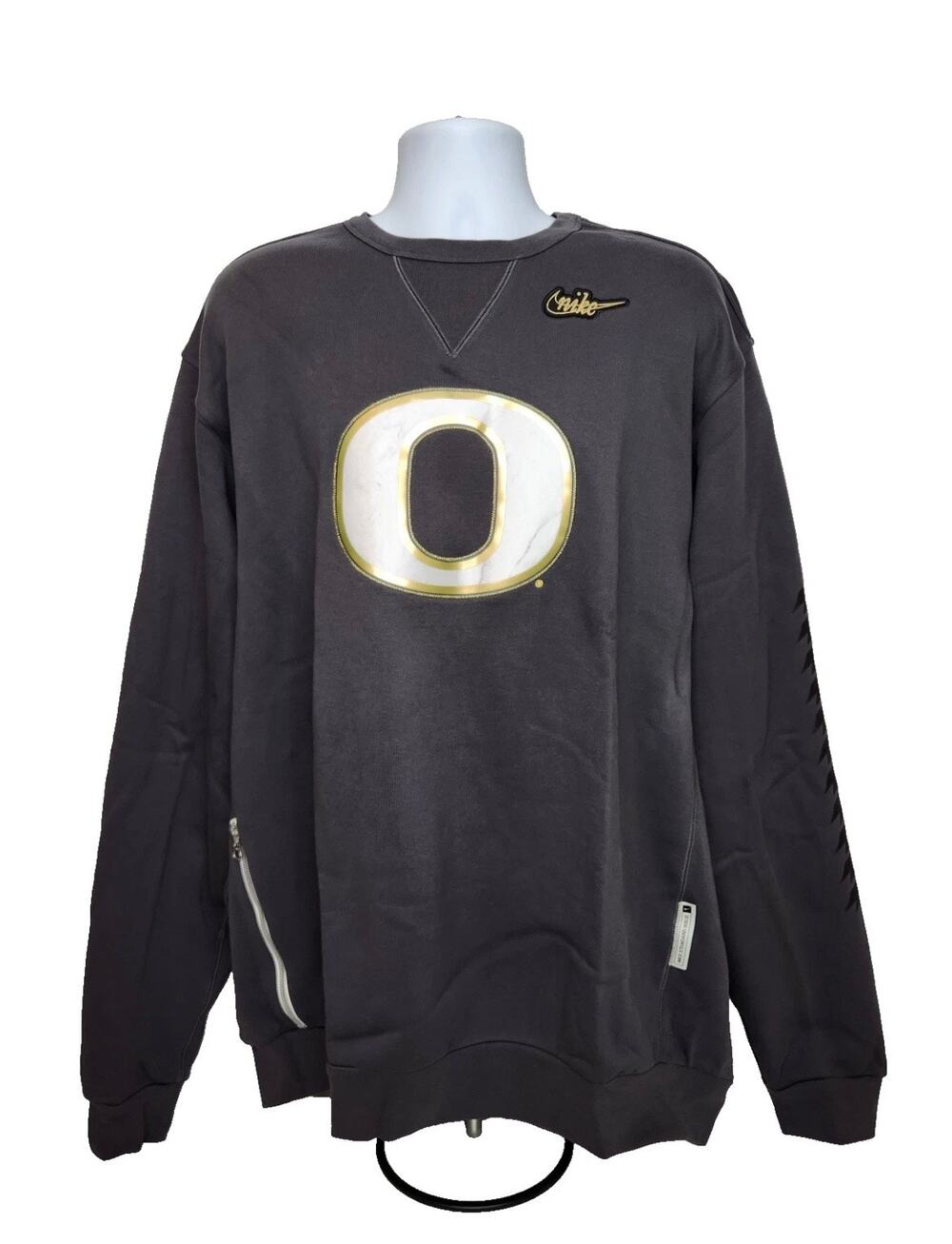 Oregon Ducks Football TEAM ISSUED Nike Shoe Duck Sweatshirt Men's 3XL Gray